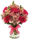 Bouquet alstroemeria rosa