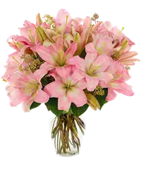 Bouquet di fiori lilium rosa