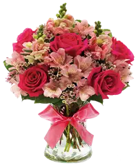 Bouquet alstroemeria rosa